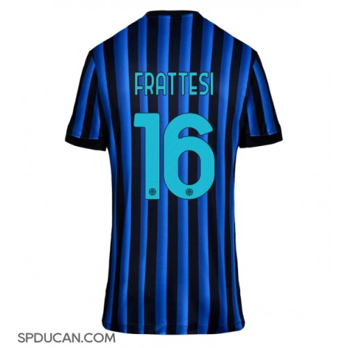 Zenski Nogometni Dres Inter Milan Davide Frattesi #16 Domaci 2025-26 Kratak Rukav Zenski Nogometni Dres Inter Milan Davide Frattesi #16 Domaci 2025-26 Kratak Rukav